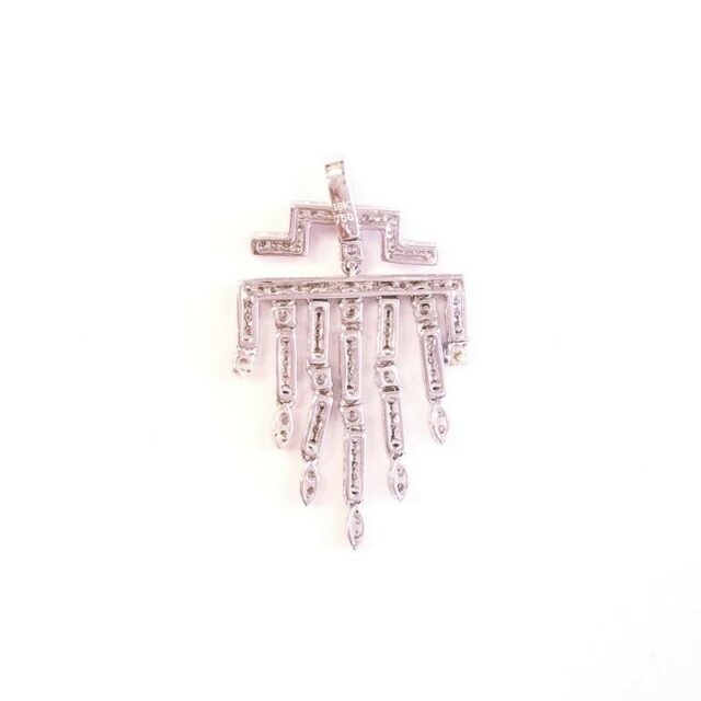 18K White Gold Diamond Chandelier Pendant