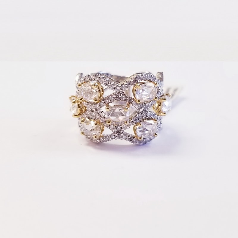 18K White Gold Double Infinity Diamond Ring