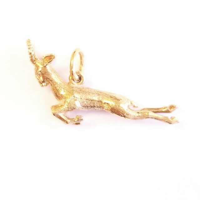 18K Yellow Gold Aries Ram Pendant