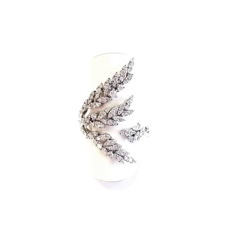 Rose Gold Diamond Cut Filigree Interlocking Laurel Wreath Ring | Leaf Rings