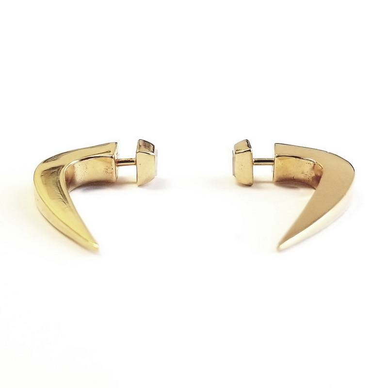 Cristina Cipolli 18K Yellow Gold Vermeil Earrings With Rainbow Moonstone