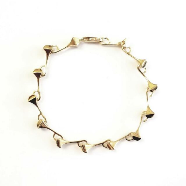 Cristina Cipolli 18K Yellow Gold Vermeil Large Equestrian Nails Bracelet