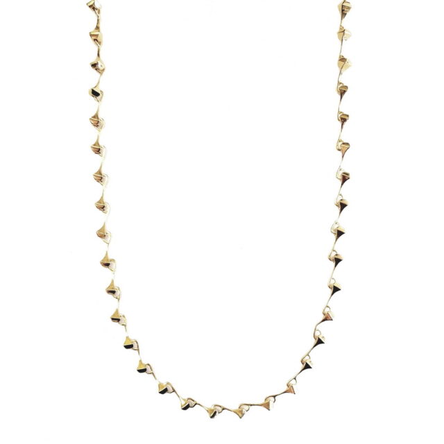 Cristina Cipolli 18K Yellow Gold Vermeil Long Equestrian Nails Necklace