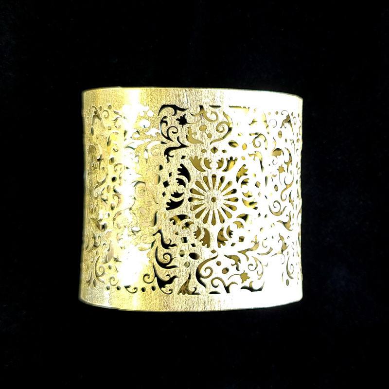 Cristina Sabatini Gold Plated Sterling Silver Arabesque Bangle Bracelet