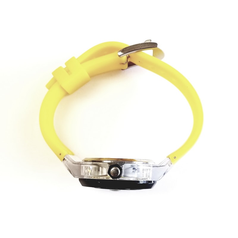 Drops Milano Yellow Plastic Quartz Watch with Yellow Band