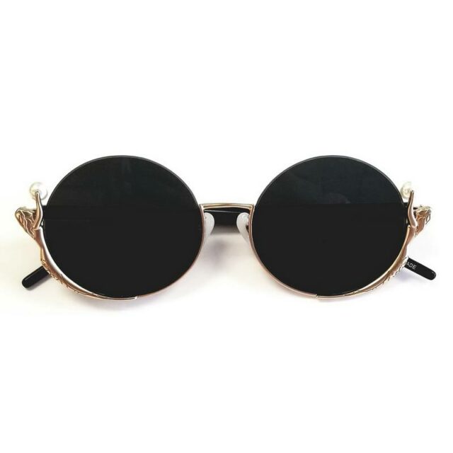 For Art’s Sake Ariel Black Oval Sunglasses