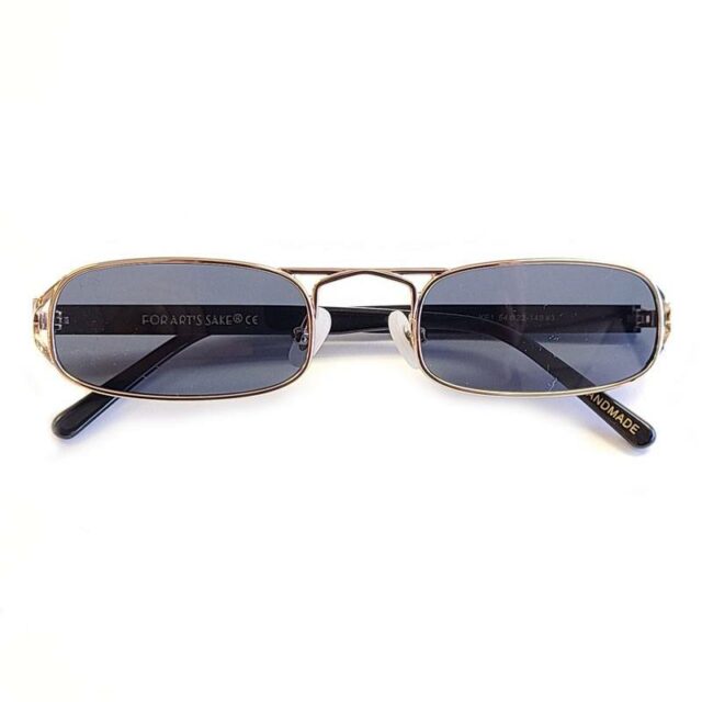 For Art’s Sake Dynasty Slim Black Rectangle Sunglasses