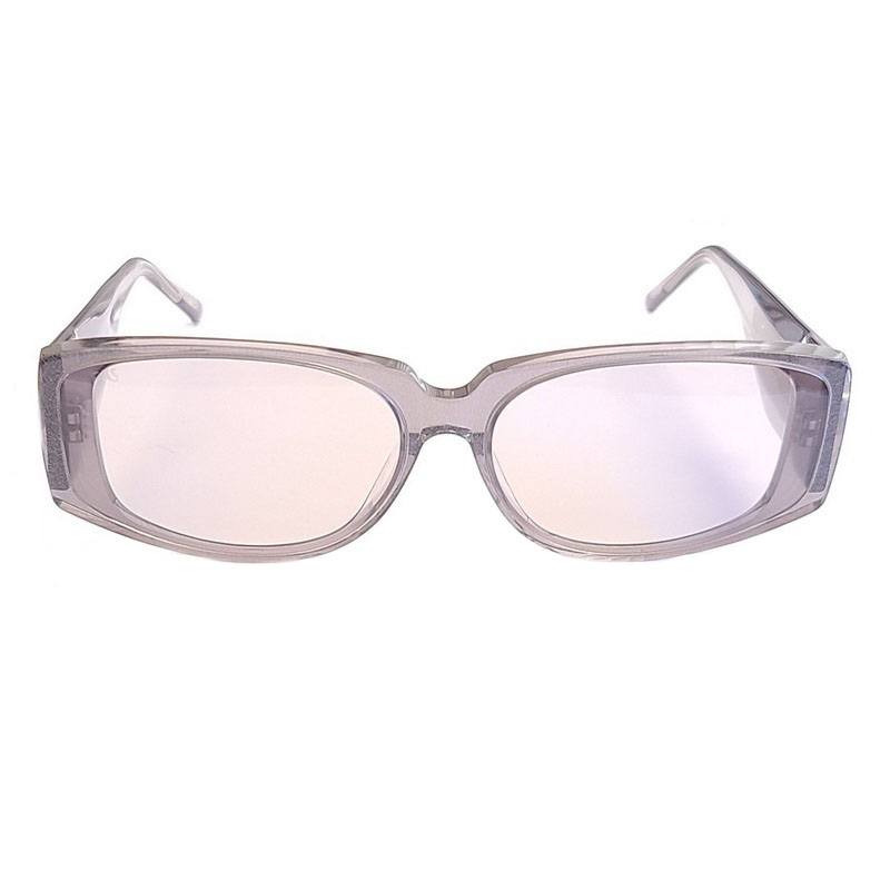 For Art’s Sake Fame Gray Oval Sunglasses with Pearl