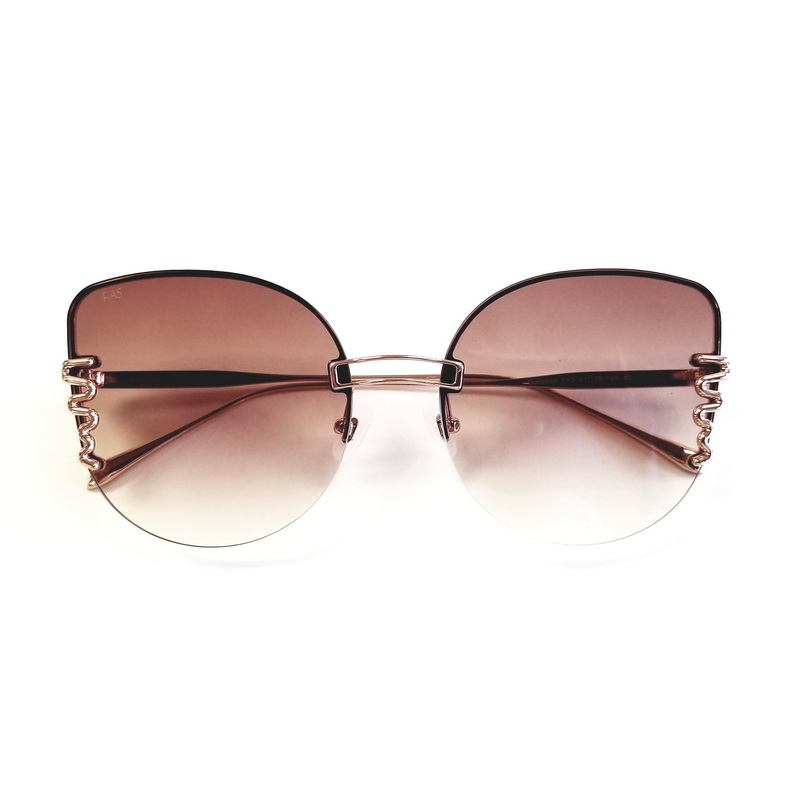 For Art’s Sake Girlboss Champagne Butterfly Sunglasses