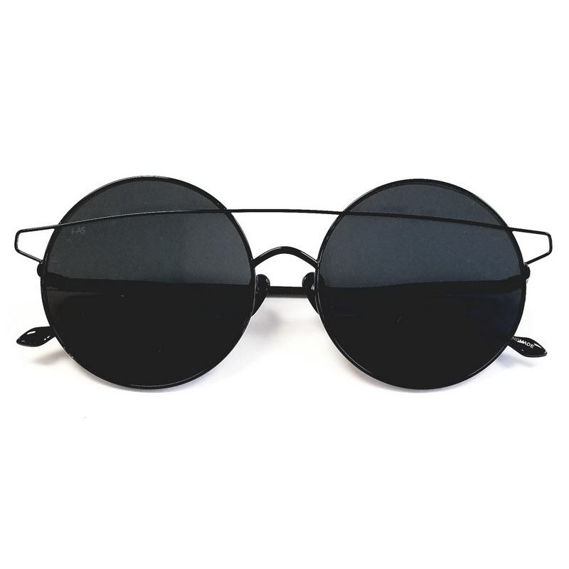 For Art’s Sake Mykonos Black Circle Sunglasses