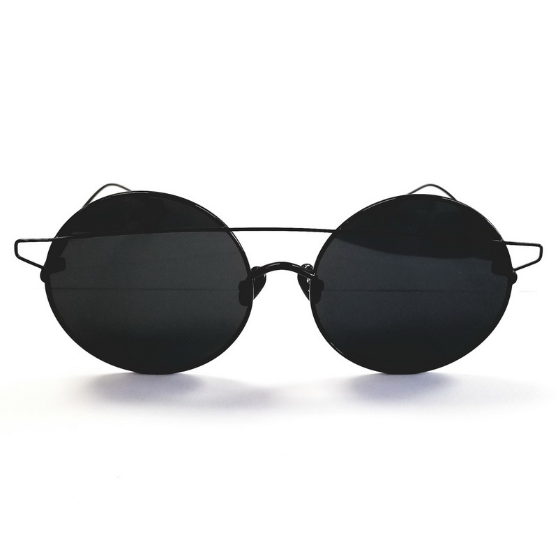 For Art’s Sake Mykonos Black Circle Sunglasses