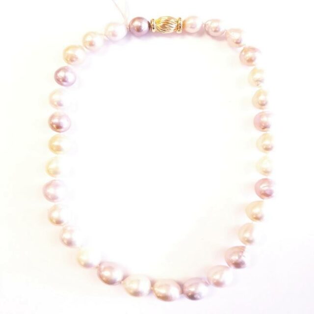 Multi Color Gold Filled Classic Pearl Necklace