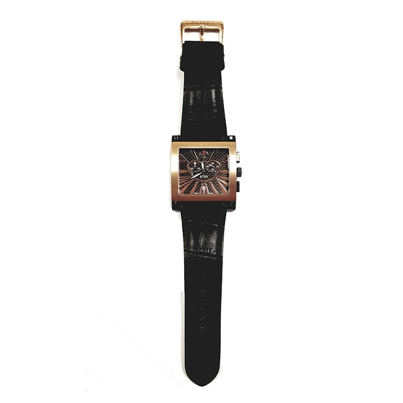 Ritmo Mundo Stainless Steel Crystal Watch with Copper Finish