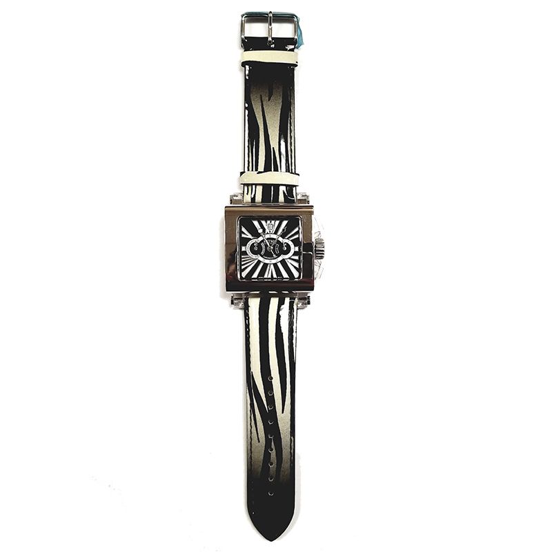 Ritmo Mundo Stainless Steel Crystal Watch with Tiger Band