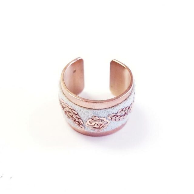 Stroili Denim Collection Rose Gold Plated Brass Wide Band Ring