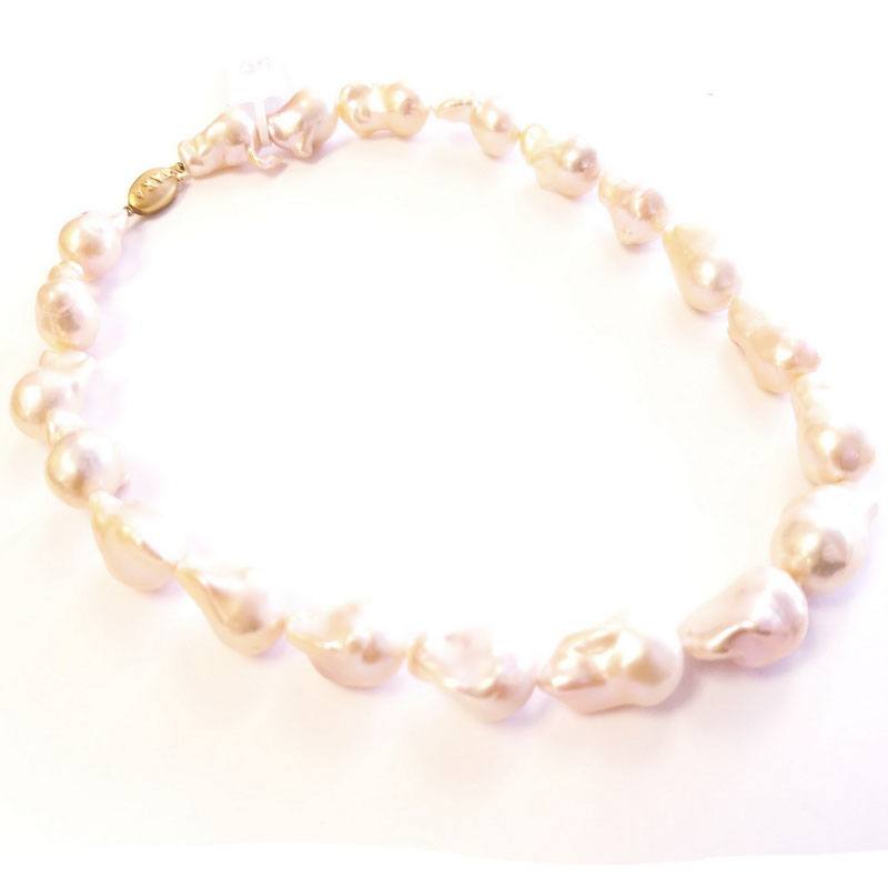 Tara Pearls 18K Yellow Gold Classic Rose Keshi Pearl Necklace