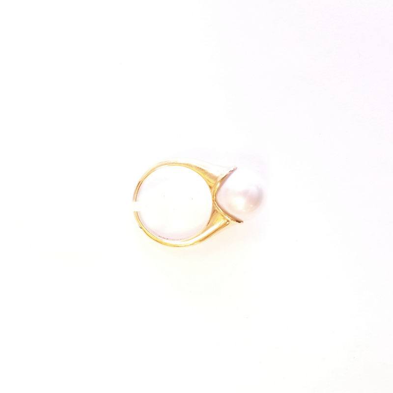 Tara Pearls 18K Yellow Gold Cocktail Ring with White South Sea Pearl