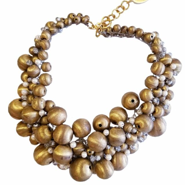 Vilaiwan Gold Plated Silver Handmade Beads Necklace