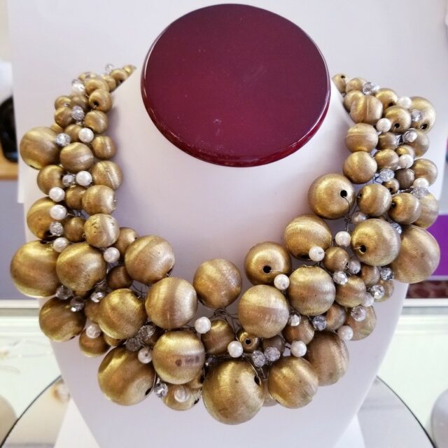 Vilaiwan Gold Plated Silver Handmade Beads Necklace