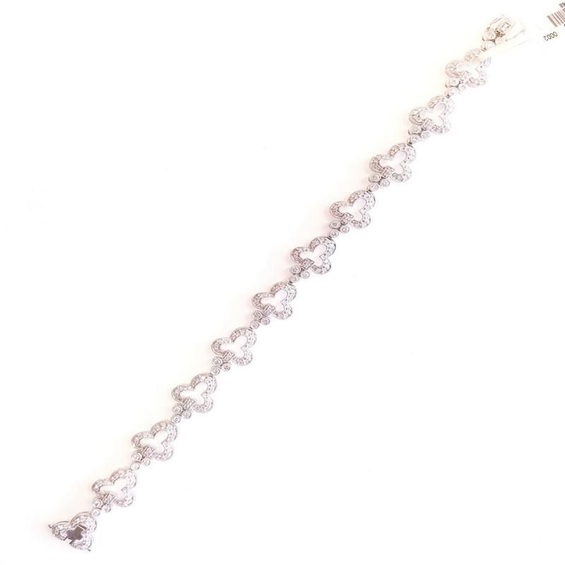 Diamond Clover Link Bracelet