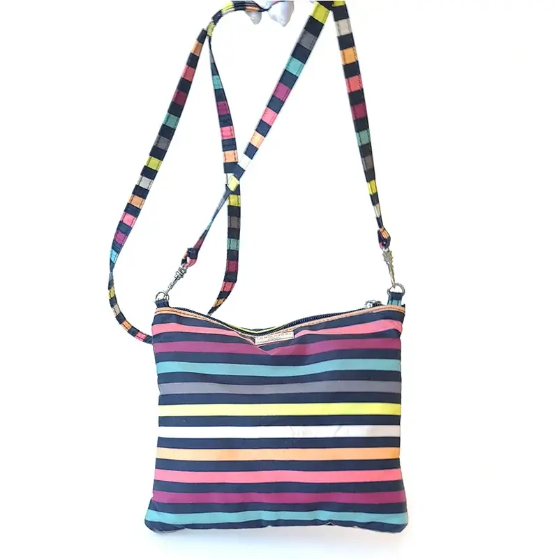 Sonia Rykiel Pre-Loved Striped Nylon Crossbody Bag