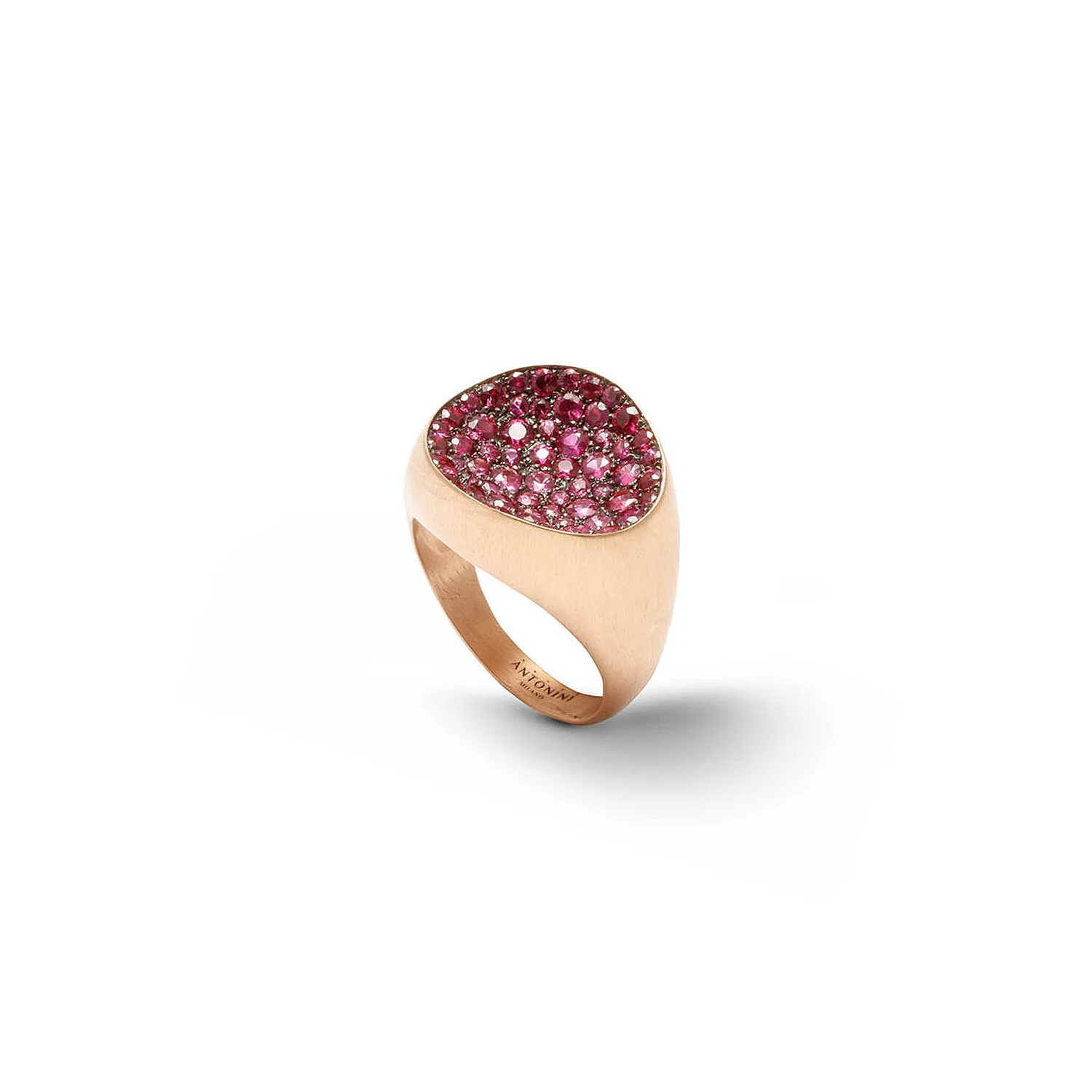 Antonini Milano 18K Yellow Gold Limited Editions Concave Pink Sapphire Ring