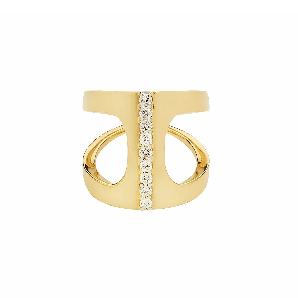 Antonini Milano 18K Yellow Gold Siracusa Wrap Ring with Diamonds