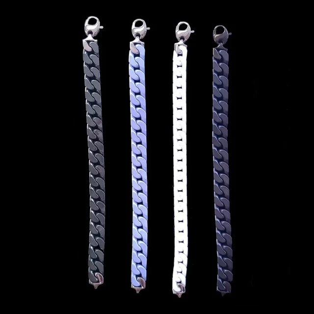 Fern Freeman Ceramic and Stainless Steel Chain Bracelet